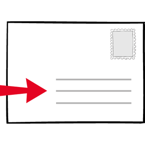 Gezeichneter Briefumschlag Gezeichneter Briefumschlag